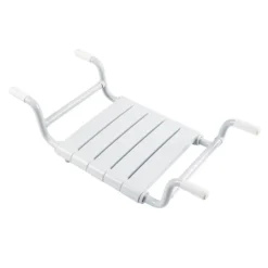 Milton Adjustable (650-800mm) Removable Bath Seat With Slats - White