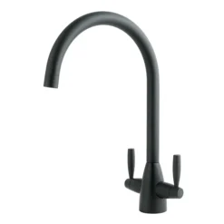 JTP Blink Matt Black Dual Lever Kitchen Sink Mixer -Espaces Bain Shop mbbl182 d1