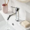Bristan Mila Chrome Mono Basin Mixer With Clicker Waste -Espaces Bain Shop mibasc d3