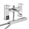 Milan Modern Bath Shower Mixer With Shower Kit - Chrome 1 Milan Modern Bath Shower Mixer With Shower Kit - Chrome -Espaces Bain Shop milanmodernbathshowermixerwithshowerkitlarge
