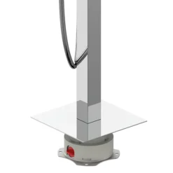 Milan Square Thermostatic Floor Mounted Freestanding Bath Shower Mixer Chrome