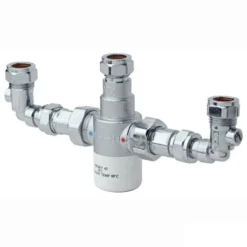 Bristan - Gummers 15mm Thermostatic Mixing Valve With Isolation Elbows