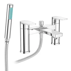 Monza Round Modern Bath Shower Mixer Tap + Shower Kit