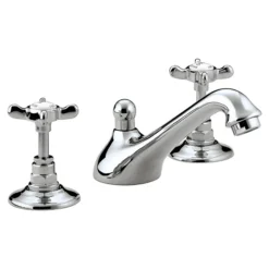 Bristan 1901 Traditional 3 Hole Basin W/ Pop-up Waste - Chrome