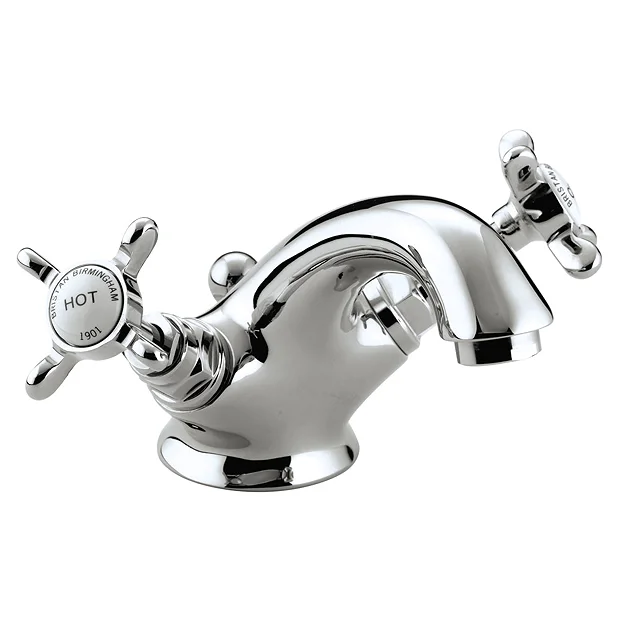 Bristan 1901 Traditional Basin Mixer Tap Inc. Pop-up Waste - Chrome 3 Bristan 1901 Traditional Basin Mixer Tap Inc. Pop-up Waste - Chrome