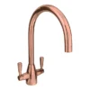 Ontario Modern Copper Dual Lever Kitchen Mixer Tap -Espaces Bain Shop ontktrg l1
