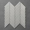 Otsu Herringbone Mosaic Tile Sheet Gloss White - 277 X 266mm -Espaces Bain Shop othbgw lrg2