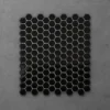 Otsu Hexagon Mosaic Tile Sheet Gloss Black - 300 X 260mm 2 Otsu Hexagon Mosaic Tile Sheet Gloss Black - 300 X 260mm -Espaces Bain Shop othxgb d1a
