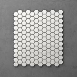 Otsu Hexagon Mosaic Tile Sheet Gloss White - 300 X 260mm