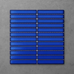 Otsu Kit-Kat Mosaic Tile Sheet Gloss Blue - 295 X 295mm