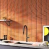 Otsu Concave Kit-Kat Mosaic Tile Sheet Gloss Barn Red - 295 X 295mm -Espaces Bain Shop otkkgbr d2