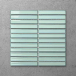 Otsu Kit-Kat Mosaic Tile Sheet Gloss Light Teal - 295 X 295mm -Espaces Bain Shop otkkglt l2