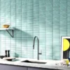 Otsu Kit-Kat Mosaic Tile Sheet Gloss Light Teal - 295 X 295mm -Espaces Bain Shop otkkglt d2