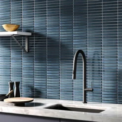 Otsu Kit-Kat Mosaic Tile Sheet Gloss Slate Blue - 295 X 295mm -Espaces Bain Shop otkkgsb l3