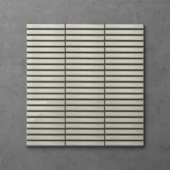 Otsu Mini Kit-Kat Mosaic Tile Sheet Gloss White With Shaded Edges - 290 X 280mm