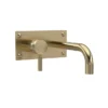 Hudson Reed Tec Single Lever Wall Mounted Bath/Basin Filler - Brushed Brass -Espaces Bain Shop pk828l