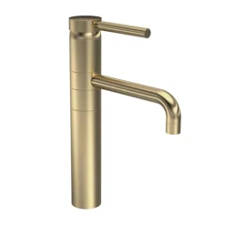 Hudson Reed Tec Single Lever High Rise Mixer With Swivel Spout - Brushed Brass