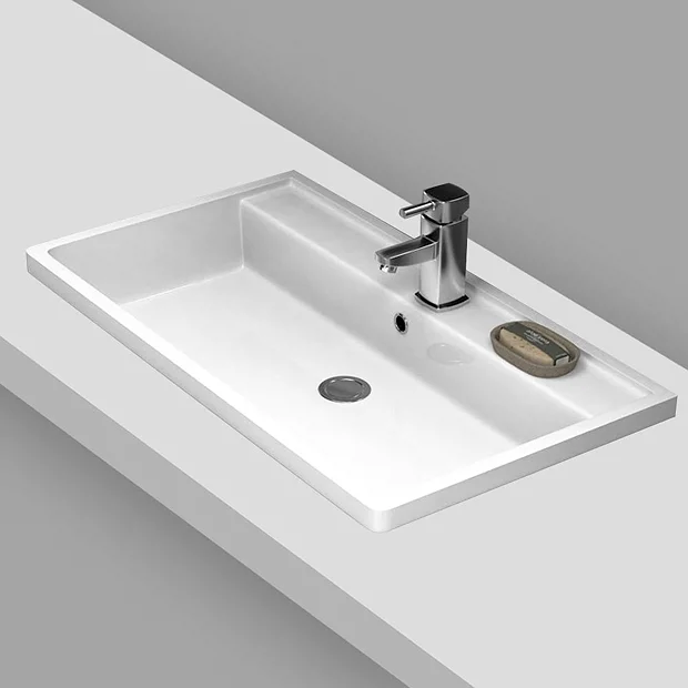 Nuie Tribute Square Inset Basin - 600 X 450mm 3 Nuie Tribute Square Inset Basin - 600 X 450mm