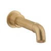 Crosswater MPRO Industrial Wall Mounted Bath Spout - Unlacquered Brushed Brass -Espaces Bain Shop pri0370wubl