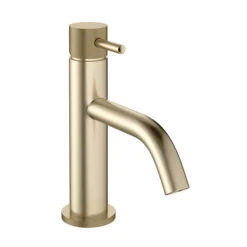 Crosswater MPRO Monobloc Basin Mixer With Knurled Detailing - Brushed Brass -Espaces Bain Shop pro110dnf k l