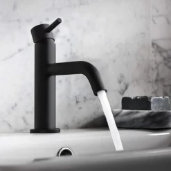 Crosswater MPRO Monobloc Basin Mixer - Matt Black -Espaces Bain Shop pro110dnm d1
