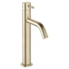 Crosswater MPRO Tall Monobloc Basin Mixer - Brushed Brass -Espaces Bain Shop pro112dnf l