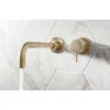 Crosswater MPRO Wall Mounted 2 Hole Set Basin Mixer - Brushed Brass -Espaces Bain Shop pro120wnf d1