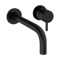 Crosswater MPRO Wall Mounted 2 Hole Set Basin Mixer - Matt Black -Espaces Bain Shop pro120wnm l