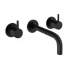 Crosswater MPRO Wall Mounted 3 Hole Set Basin Mixer - Matt Black -Espaces Bain Shop pro130wnm l
