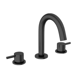 Crosswater MPRO Deck Mounted 3 Hole Set Basin Mixer - Matt Black -Espaces Bain Shop pro135dnm l