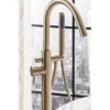 Crosswater MPRO Floor Mounted Freestanding Bath Shower Mixer - Brushed Brass -Espaces Bain Shop pro416ff d2