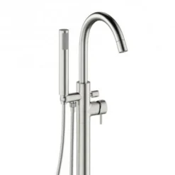 Crosswater MPRO Floor Mounted Freestanding Bath Shower Mixer - Brushed Stainless Steel -Espaces Bain Shop pro416fv d1