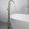 Crosswater MPRO Floor Mounted Freestanding Bath Shower Mixer - Brushed Stainless Steel -Espaces Bain Shop pro416fv d3