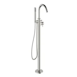 Crosswater MPRO Floor Mounted Freestanding Bath Shower Mixer - Brushed Stainless Steel -Espaces Bain Shop pro416fv l