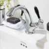 Imperial Radcliffe Chrome Tall Mono Basin Mixer With Black Levers + Waste 2 Imperial Radcliffe Chrome Tall Mono Basin Mixer With Black Levers + Waste -Espaces Bain Shop radtbmbcp d1