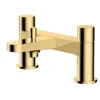RAK - Petit Round Deck Bath Shower Mixer Brushed Gold -Espaces Bain Shop rakper3005gl