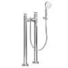 Burlington Riviera Art Deco Chrome Freestanding Bath Shower Mixer With Kit 2 Burlington Riviera Art Deco Chrome Freestanding Bath Shower Mixer With Kit -Espaces Bain Shop riv415chr l