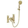 Burlington Riviera Art Deco Gold Bath Shower Mixer With Shower Kit -Espaces Bain Shop riv4gold l