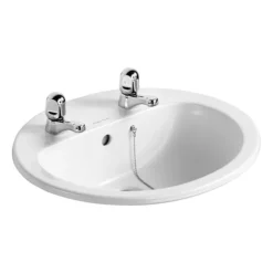 Armitage Shanks - Orbit21 55cm Countertop Basin - 2TH With Overflow & Chainhole