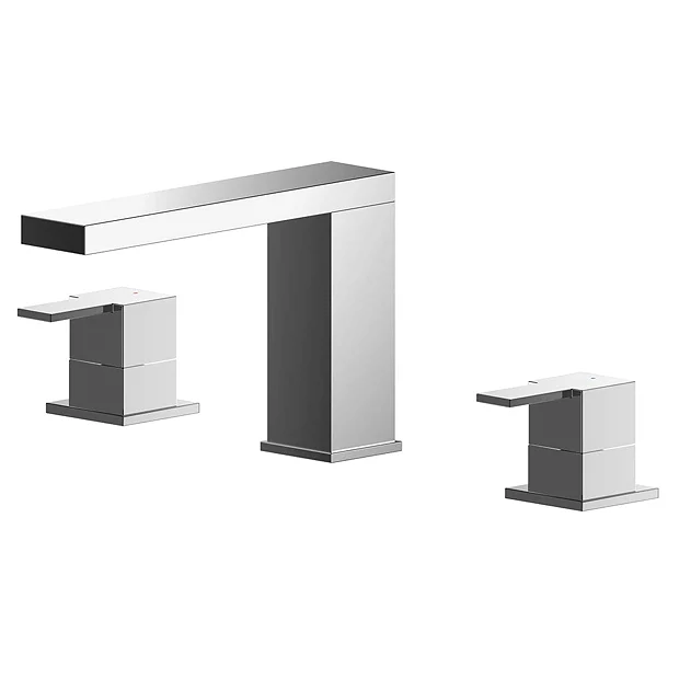 Nuie Sanford Chrome Deck Mounted 3TH Bath Filler 3 Nuie Sanford Chrome Deck Mounted 3TH Bath Filler