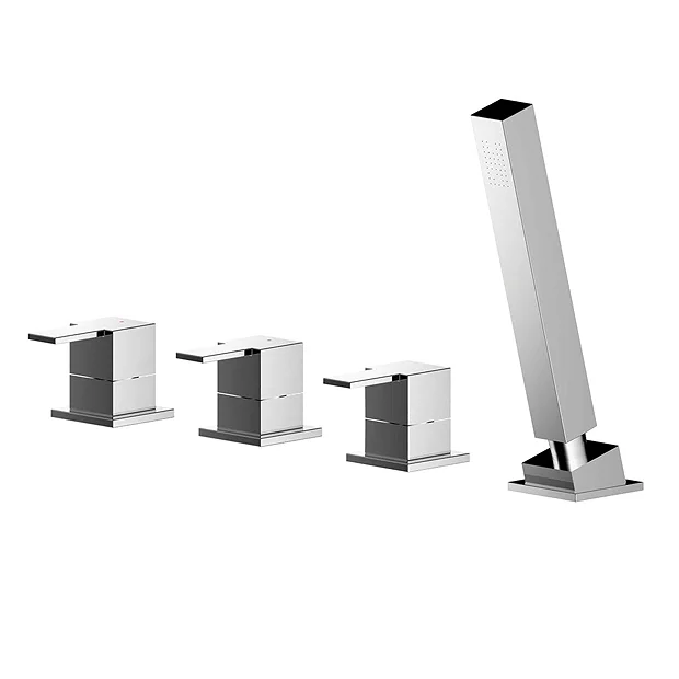Nuie Sanford Chrome Deck Mounted 4TH Bath Shower Mixer 3 Nuie Sanford Chrome Deck Mounted 4TH Bath Shower Mixer