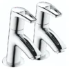 Bristan - Smile Contemporary Basin Taps - Chrome -Espaces Bain Shop sm12cl