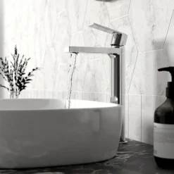 Hudson Reed Sottile Tall Mono Basin Mixer + Waste