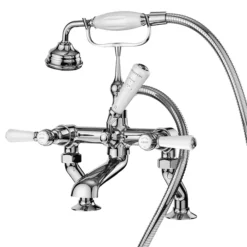 Asquiths Restore Lever Deck Mounted Bath Shower Mixer With Shower Kit