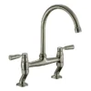 Rangemaster Traditional Belfast Bridge Kitchen Mixer Tap - Brushed Finish 2 Rangemaster Traditional Belfast Bridge Kitchen Mixer Tap - Brushed Finish -Espaces Bain Shop tbl3bfbf l