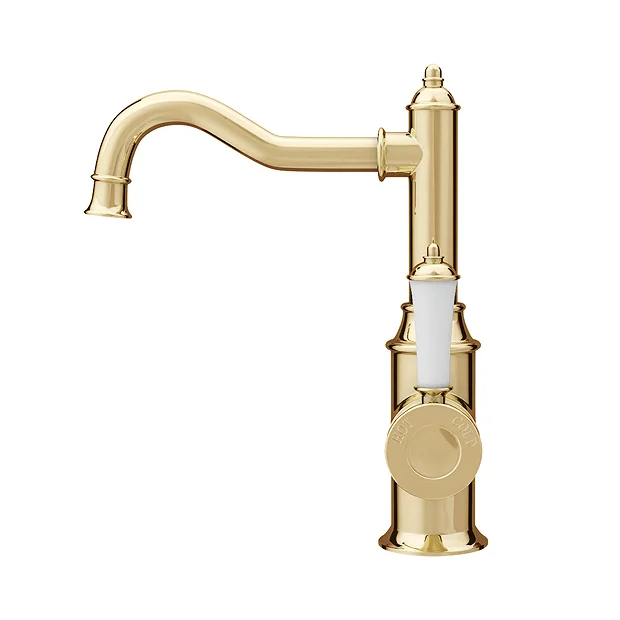 Trafalgar Traditional Gold Mono Basin Mixer Tap 3 Trafalgar Traditional Gold Mono Basin Mixer Tap