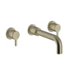Heritage Dartmouth 3 Taphole Wall Mounted Basin Mixer - Brushed Brass -Espaces Bain Shop tdacbb310