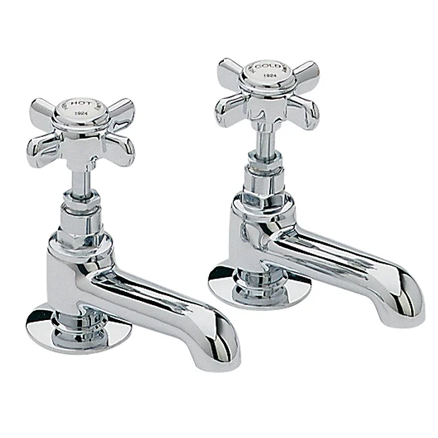 Heritage - Dawlish Basin Pillar Taps - Chrome 4 Heritage - Dawlish Basin Pillar Taps - Chrome - Image 2