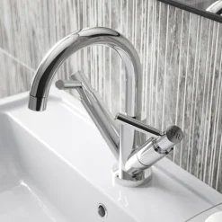Hudson Reed Tec Lever Mono Basin Mixer Tap Inc. Swivel Spout & Waste -Espaces Bain Shop tel315 d1