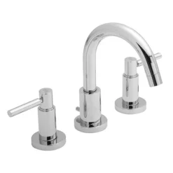Hudson Reed - Tec Lever 3 Tap Hole Basin Mixer With Swivel Spout & Pop Up Waste